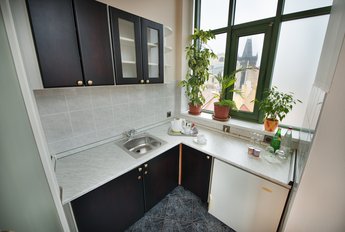 EA Hotel Royal Esprit**** - Executive Junior Suite s terasou s výhledem na Pražský hrad - kuchyně